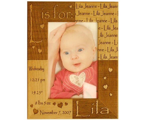 Baby Picture Frame - Birth Certificate Baby Frame, baby christening gifts, Custom designed frames, free personalization